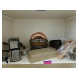 Bundt pans, coffee grinder, vases, flatware,