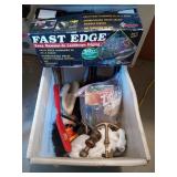 Postal tote full of useful items including