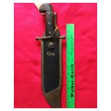 Case XX 1836 knife in leather/brass sheath