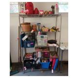Stationary 5-tier metal rack, 74x47x18 in,