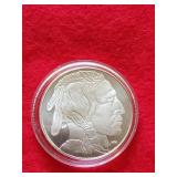 Indian Head / Buffalo silver bullion round - one