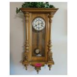 Beautiful wall mounted wind-up clock, works, has