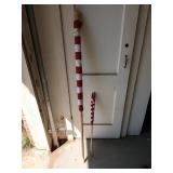 Four American flags on poles, 122", 60", and 30".