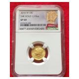 2016 24 karat gold 1/10 Oz coin