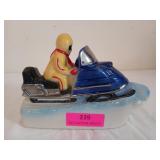 Ceramic snowmobile decanter 1972