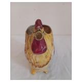 Ceramic rooster creamer 7.25"