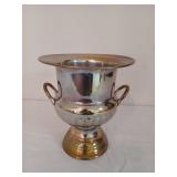 Silver plate vase 10 x 9