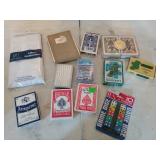 Assorted playing cards, handkerchiefs comment more