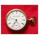 Elgin natl watch co pocket watch, works lever set