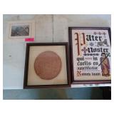 9 pieces of wall art including beveled