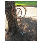 Copper dragonfly sprinkler/yard art, 36 in