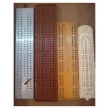 4 asst cribbage boards