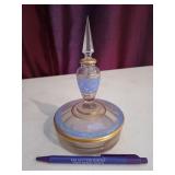 Glass candy dish w/ lid 7 x 4.5