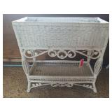 Wicker two-tier shelf 31 x 30 x 12