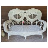 Wicker patio sofa 38 x 59 x 24