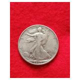 1937 S walking Liberty half dollar