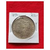 1890 Morgan silver dollar BU