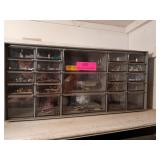 23 drawer, Plastic organizer with contents,