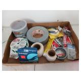 Duct tape, wheel bearing grease, twist ties,