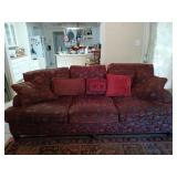 96" floral sofa with pillows