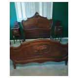 Beautiful queen sized, French provincial? Wooden