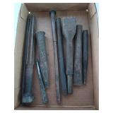 Flat full of assorted chisels, reamers, and