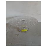 Glass cake pedestal, 6x13 in