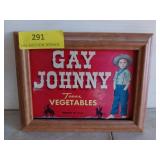 "Gay Johnny" Texas vegetables advertising in