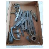 Flat of assorted lead weights, like those for