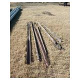 Assorted railroad iron 4 in tall six pieces four