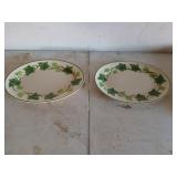 Two Franciscan Ivy serving platters, 11 in