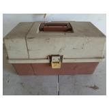 Plano tackle box with contents, 7x13 in