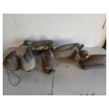 Delta waterfowl bag with six duck decoys. Three