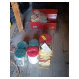 Assorted electrical plugs and plate covers tool