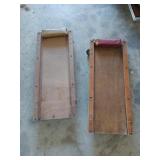Two old wooden creepers, 36x15 in