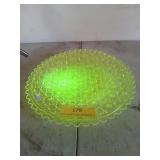 10-in uranium glass plate, fluorescent under