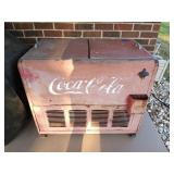 Coca-Cola cooler, with bottle opener, 34x40x25 in