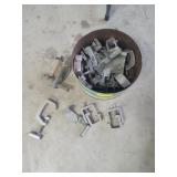 Camper clamps and chain link fence hardware