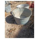 Two number five galvanized wash pails