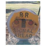 48-in aluminum "railroad signal ahead" sign