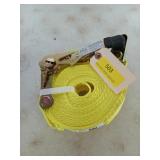 New 27 ft by 2 in ratchet strap with flat j hooks
