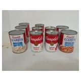 10 cans of assorted Campbell