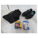 A back brace, a wrist support, medium cotton