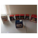 Christmas village houses and villagers