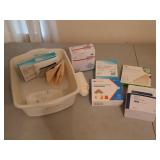 Tub filled with wound dressings