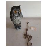 15 inch owl decoy with swivel head, and an 18