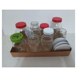 Assorted ball and Golden harvest Mason jars,