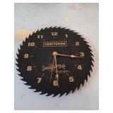 Sears Roebuck Craftsman sawblade clock, with new