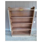 Five tier wooden bookshelf, 55x9x37 in, shelves