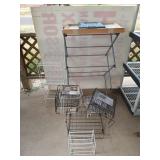 Metal folding clothes drying rack, 4 ft, a